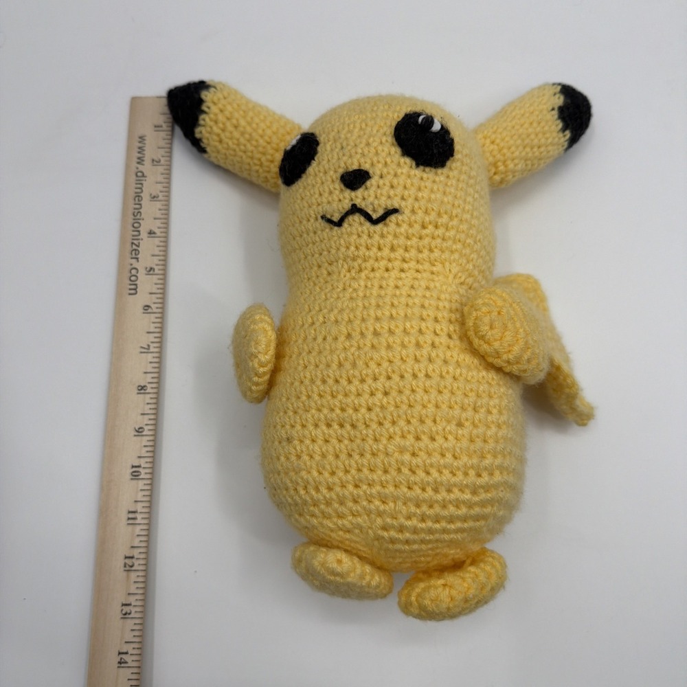 Handcrafted Cute Pikachu Pokemon Plush Crochet Amigurumi / Plushie 12" Handmade‎ - Picture 5 of 6
